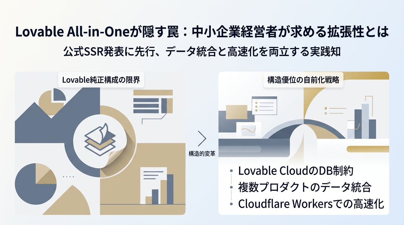 Lovable All-in-One の罠 ── AI・Supabase・配信を自前にした一人社長の答え