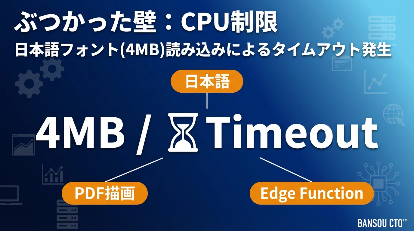 ぶつかった壁:Edge FunctionのCPU制限