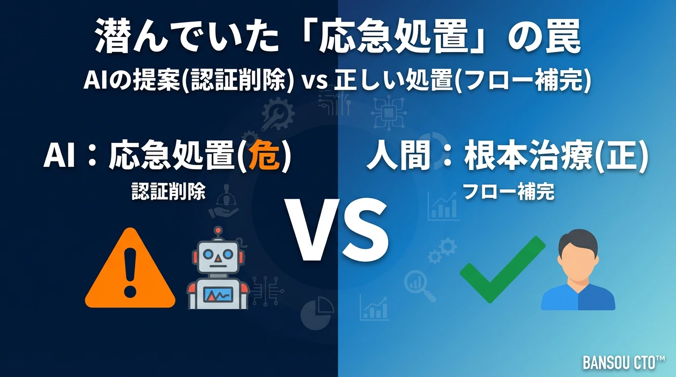 テストで発覚:旧フローが動いていた