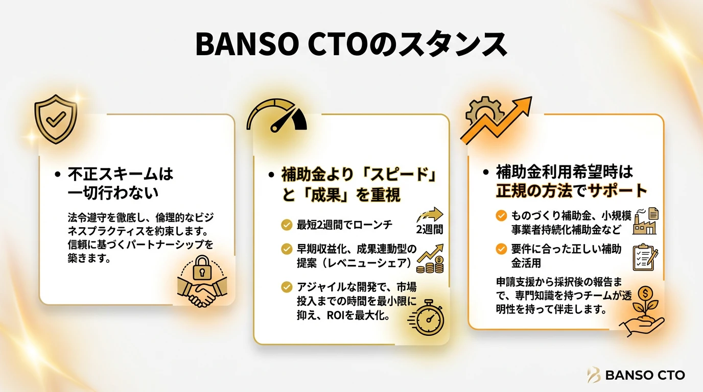 BANSOU CTO™のスタンス