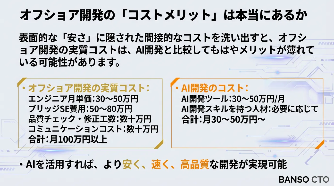 オフショア開発の「コストメリット」は本当にあるか