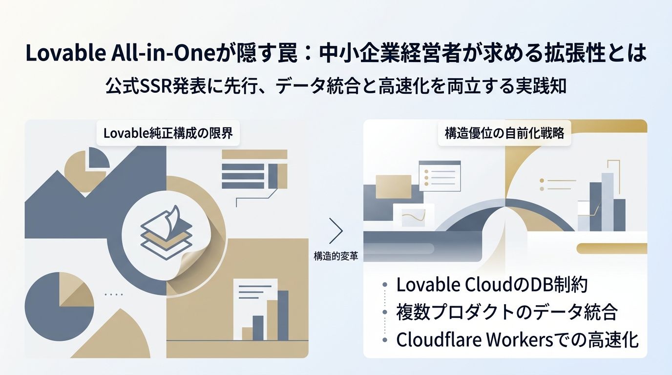 Lovable All-in-One の罠 ── AI・Supabase・配信を自前にした一人社長の答え