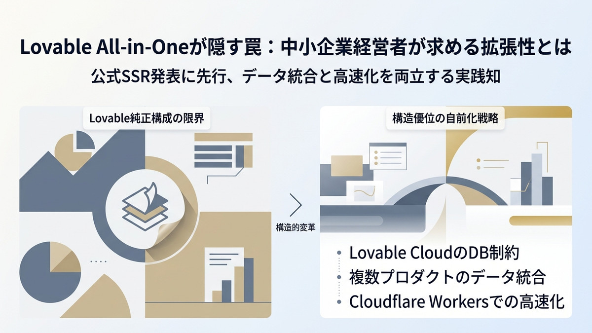 Lovable All-in-One の罠 ── AI・Supabase・配信を自前にした一人社長の答え