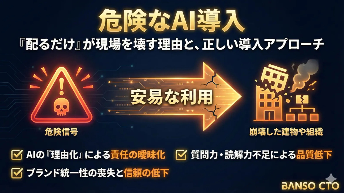 ChatGPTやGeminiを配るだけのAI導入が危険な理由