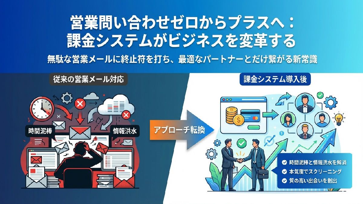 「え、決済！？」迷惑な営業問い合わせに効果抜群！営業問い合わせに課金しちゃう驚きのシステム、その狙いは？